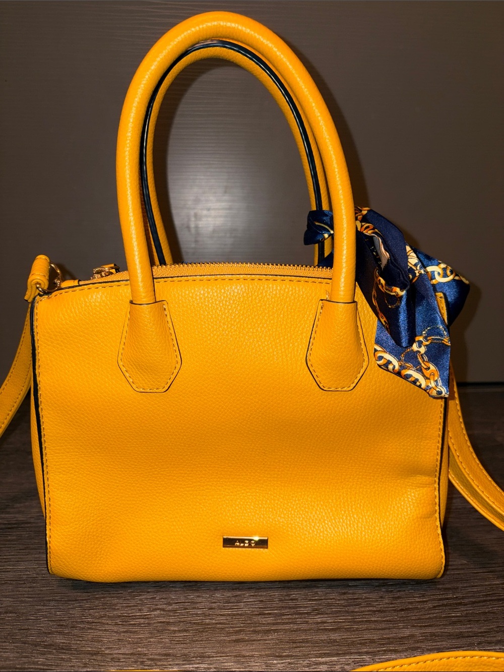 Aldo Yellow/Mustard Faux Leather Satchel